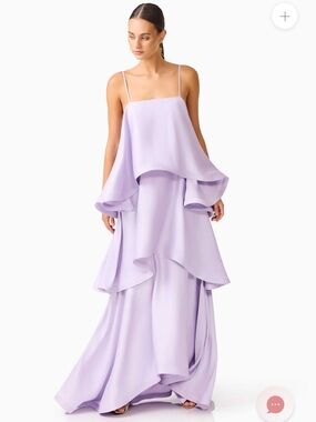Elliatt Lavender Tiered Ruffle Maxi Dress